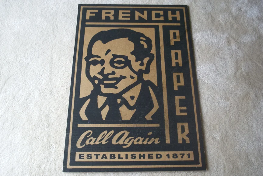 Not a poster, cut out of a paper carton.