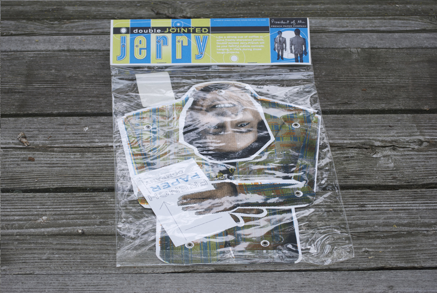 FPC owner Jerry French immortalized on this double-jointed hanging paper decoration.