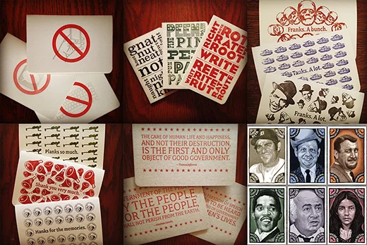 12 Acre Studio letterpress (mostly) notecards and postcards