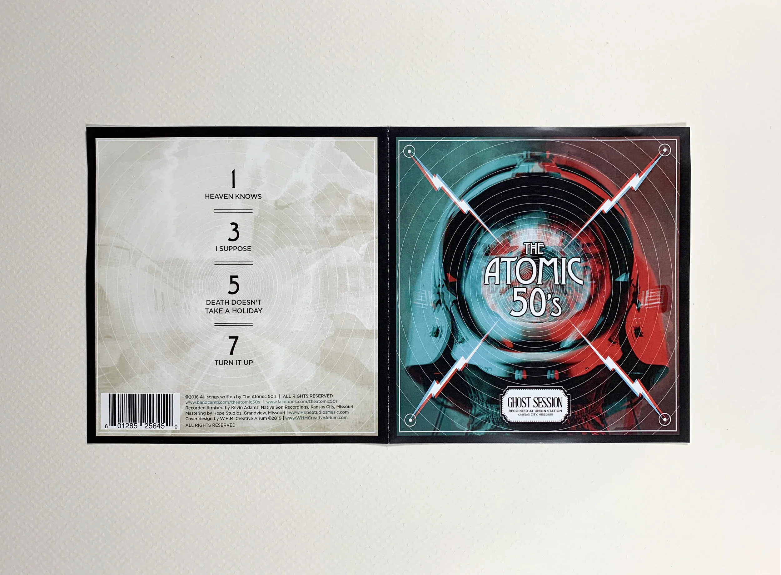 The Atomic 50's - "Ghost Session" - Cover and Back