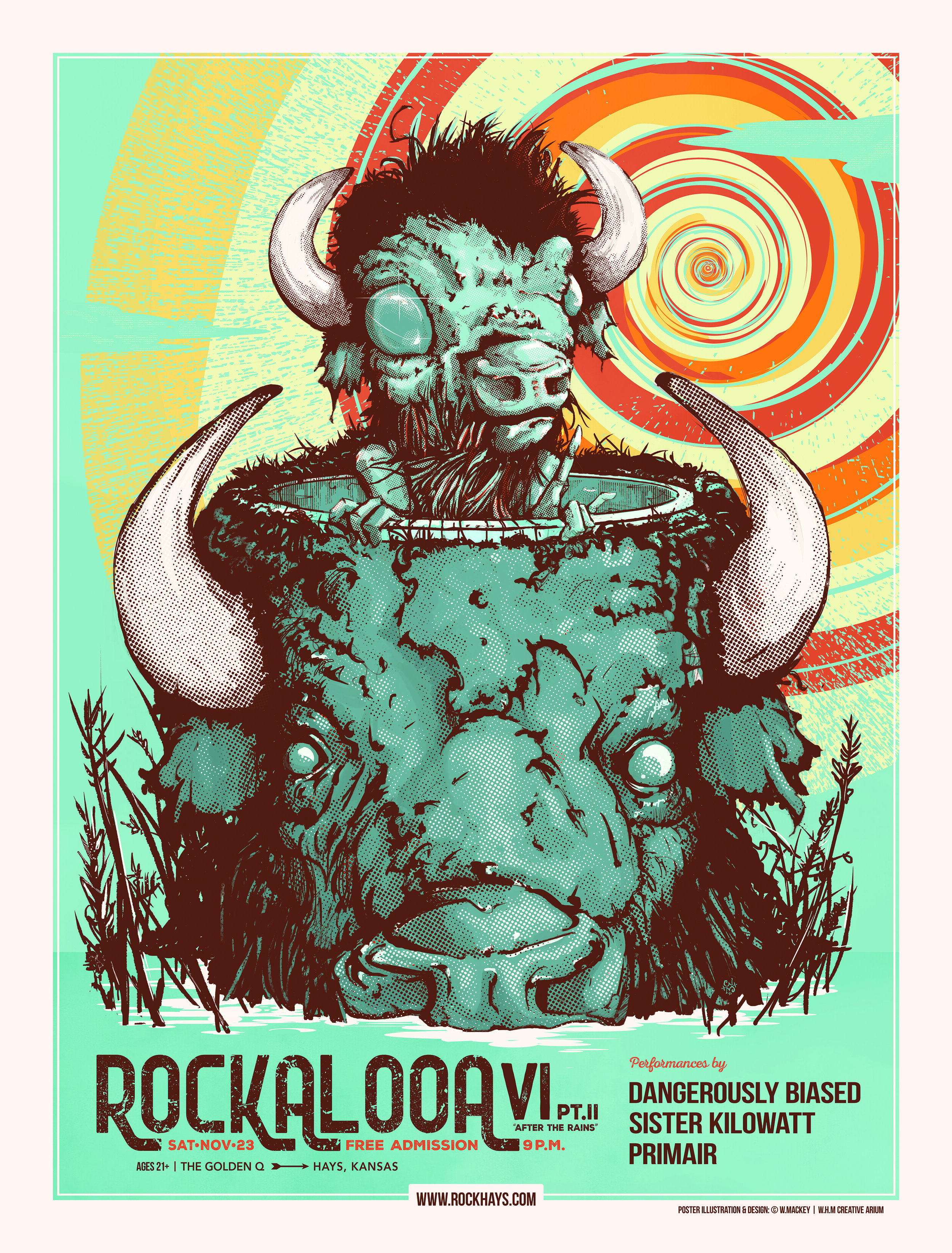 ROCKALOOA VI (Part II) - poster illustration & design