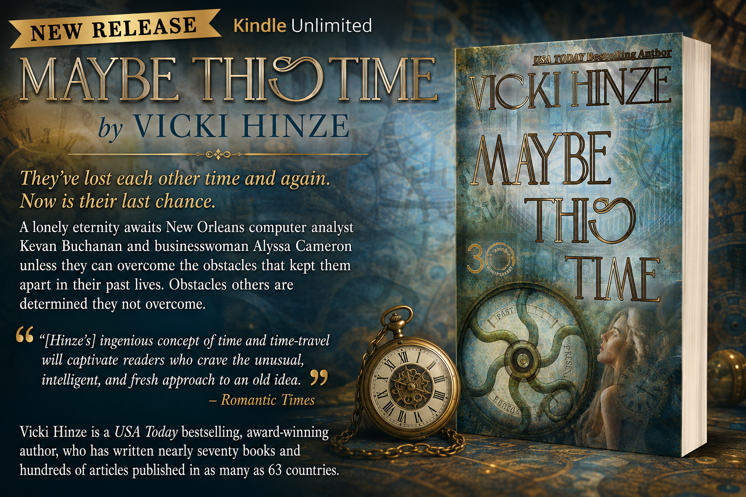 ➡ Paperback &amp; Kindle Unlimited eBOOK ➡  by Vicki Hinze USA Today bestselling, award-winning author 🤎 Maybe This Time 
