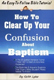 Book Description This is a 25 question interactive tutorial on baptism that clearly explains 1 Pet 3:21. It asks and answers questions that every Bible Student who reads that verse really need to know. It gives a powerful and clear definition of baptism right out of the Bible. You may disagree with some of the content, but will never be able to prove it wrong. This book is a clear cut example of how to stick with the Bible throughout your studies, and not be side tracked by all the noise that cannot be found in the Bible... 