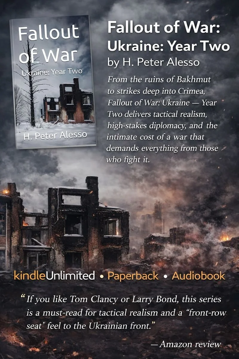 ➡ Kindle Unlimited eBOOK ➡  Fallout of War: Ukraine: Year Two by H. Peter Alesso ~ "this series is a must-read for tactical realism"