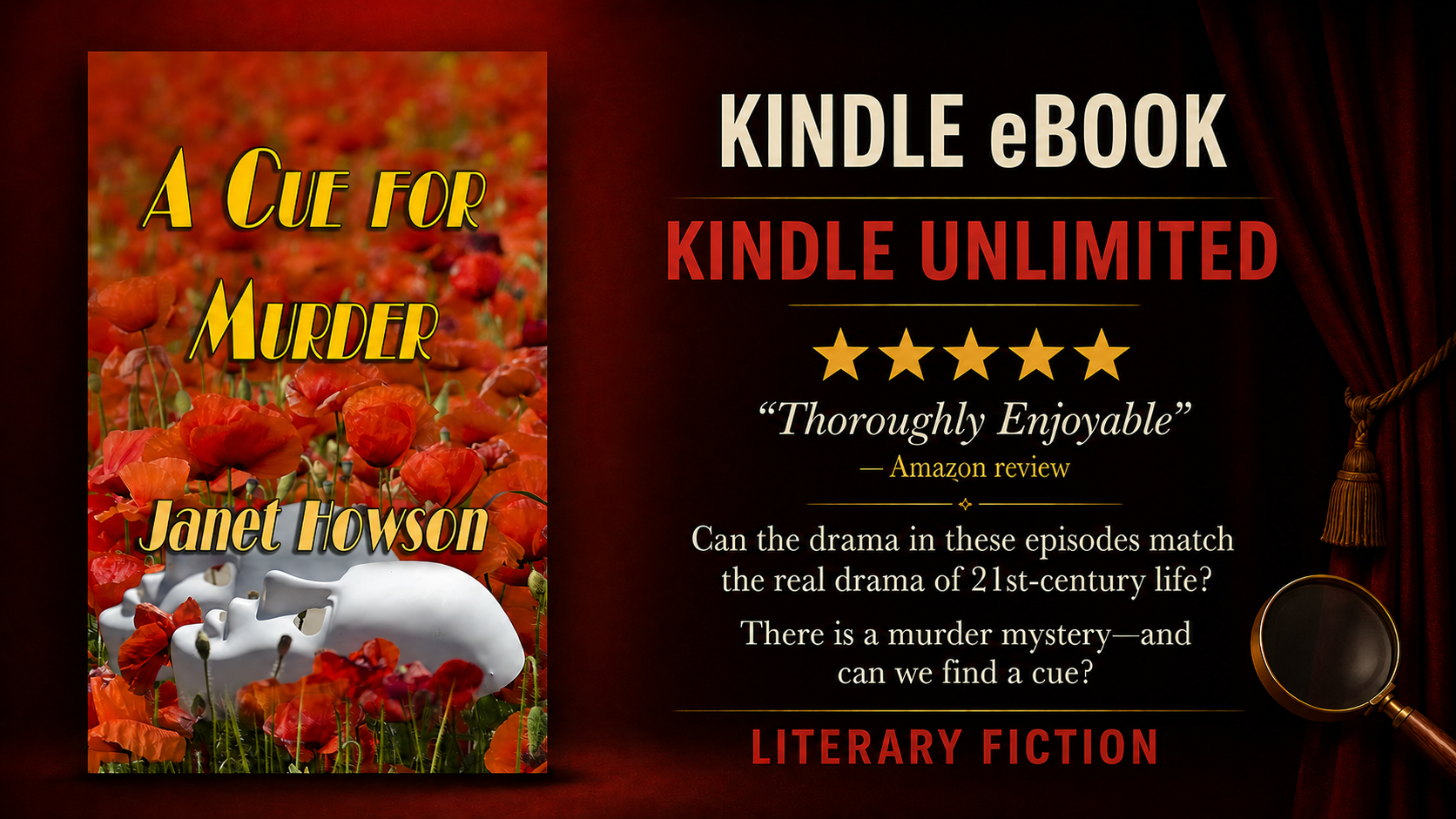 ➡ Kindle Unlimited eBOOK ➡ A Cue for Murder by Janet Howson 🇬🇧 