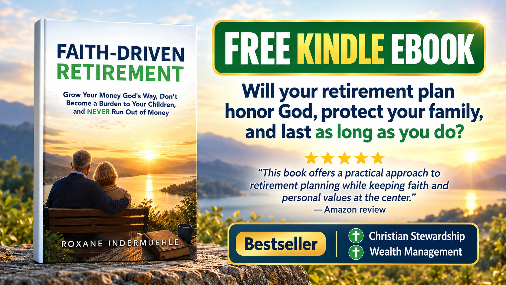 ➡ FREE KINDLE BOOK 👀📚  ➡ FAITH-DRIVEN RETIREMENT: Grow Your Money God’s Way, Don’t Become a Burden to Your Children, and NEVER Run Out of Money by Roxane Indermuehle  👀📚 