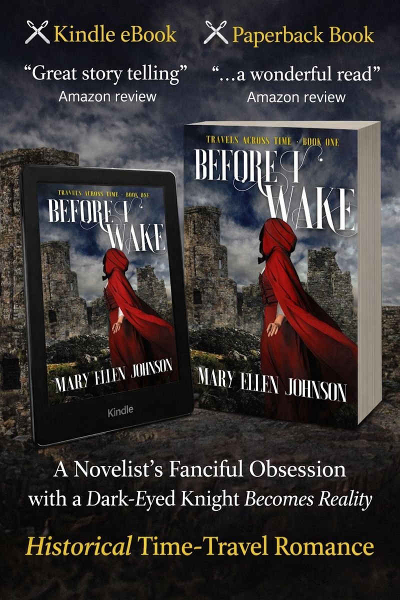⚔️ Paperback &amp; Kindle eBOOK  ⚔️ Paperback ⚔️ Before I Wake (Travels Across Time, Book 1) by Mary Ellen Johnson ~ "Great story telling" 