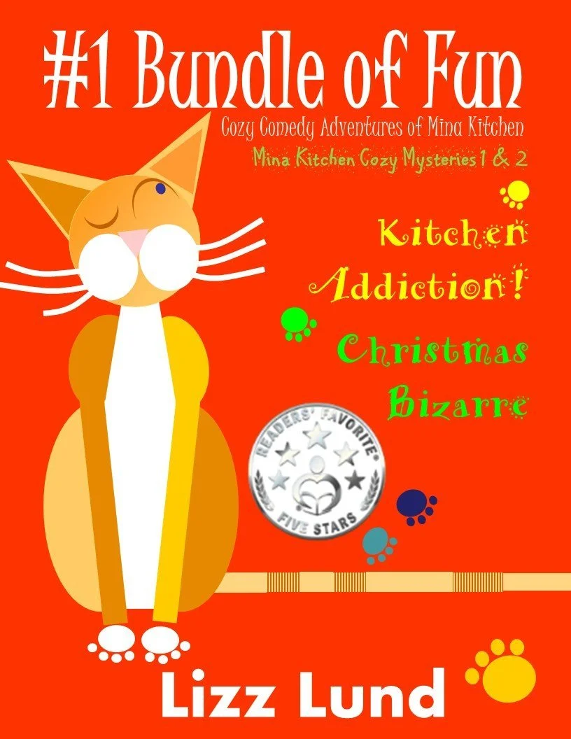 ➡ FREE KINDLE BOOK 👀📚  ➡ #1 Bundle of Fun - Humorous Cozy Mysteries - Funny Adventures of Mina Kitchen - with Recipes: Kitchen Addiction! + Christmas Bizarre - Books 1 + 2 👀📚 