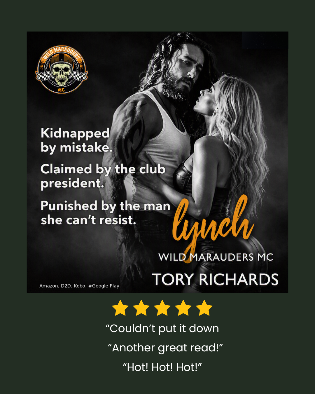 ➡ AUDIOBOOK AUDIBLE ➡ 🎧  🔊  Kindle eBook 🏍️ Wild Marauders MC: Lynch by Tory Richards