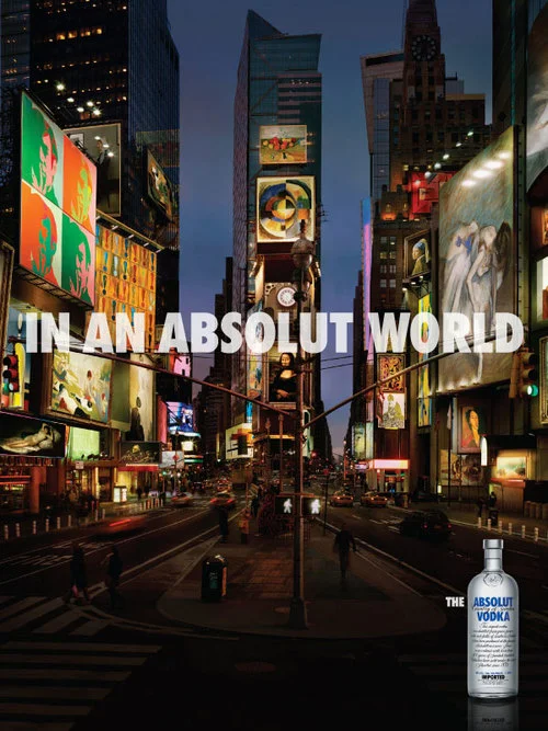 In An Absolut World Photographer: Vincent Dixon & Stock Photography (my first campaign after moving to New York in 2006) Role: Art Producer (Art Historian!) & Artist negotiations