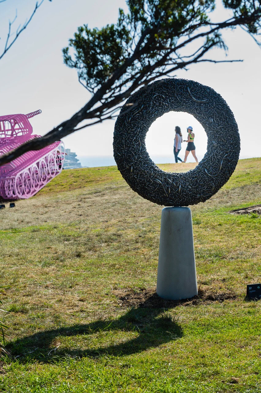 Image: Lucy Barker , ‘Eclipse’, Sculpture by the Sea, Bondi 2019. Photo: Enzo Amato