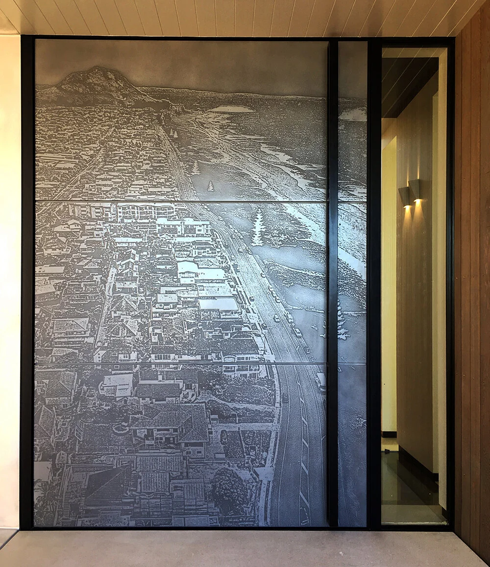 Surface: Aluminium Antique 3D Printed Custom Aerial Photo Design