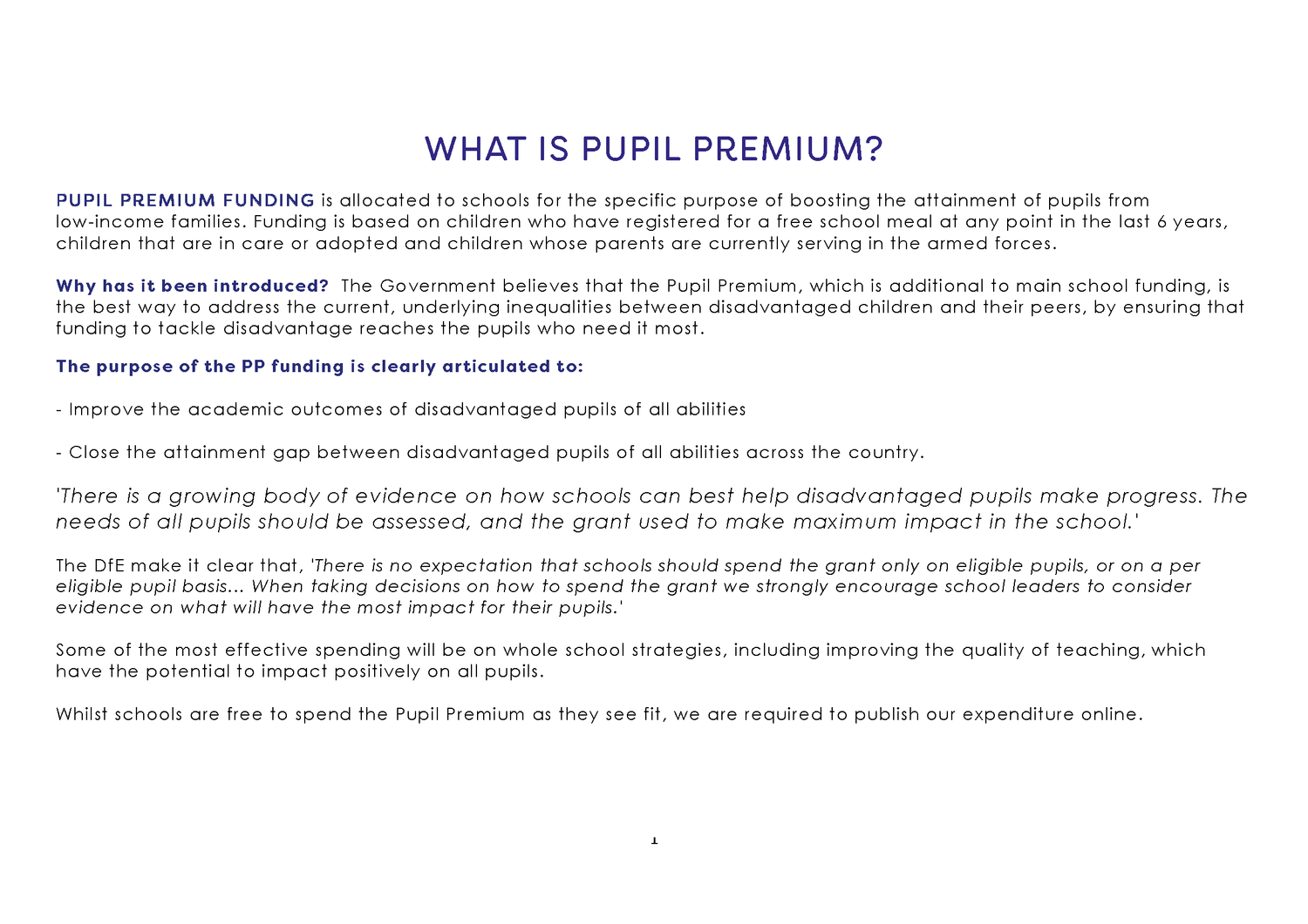 Eypp Pupil Premium — Stonehill Nursery School