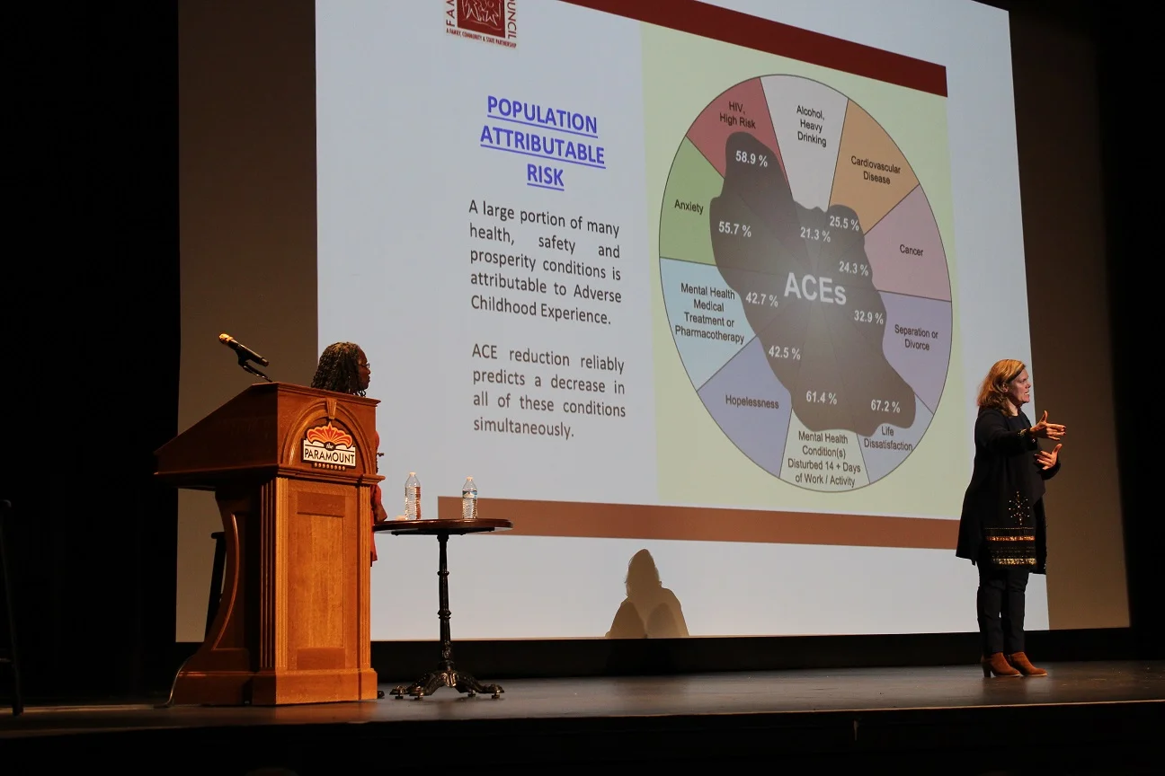 Theresa Caldwell, left, and Dr. Allison Sampson-Jackson.