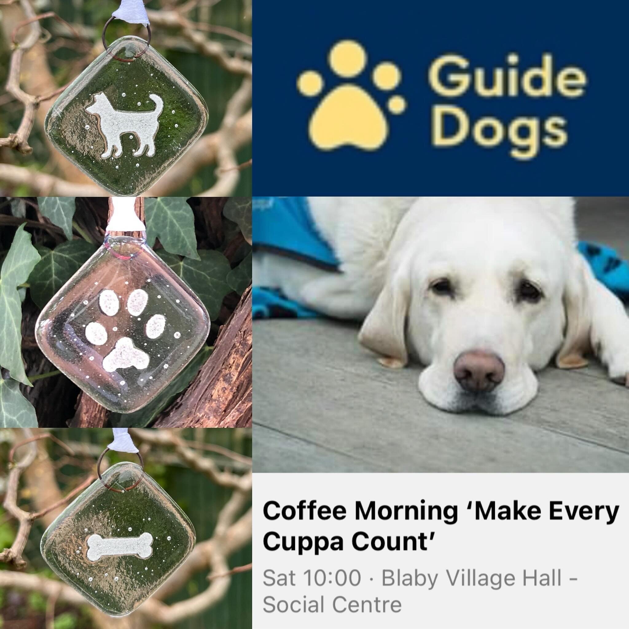 For anyone out and about in Blaby, Leicestershire this morning, Guide Dogs are holding a coffee morning fundraiser at Blaby Village Hall. Meet the guide dogs, their owners and trainers, treat yourself to a slice of cake and peruse the wares on offer.