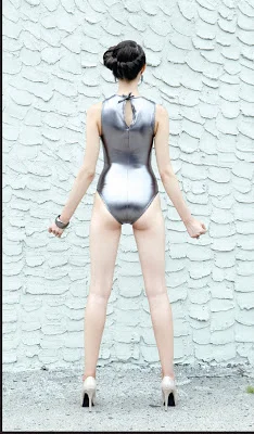 Back of the Jill suit...liquid silver