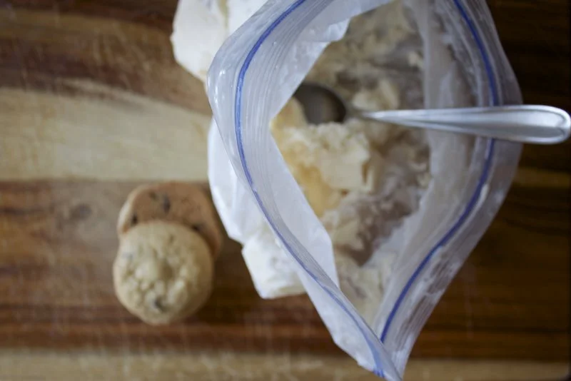 Shake the bag for 5 minutes, and scoop out