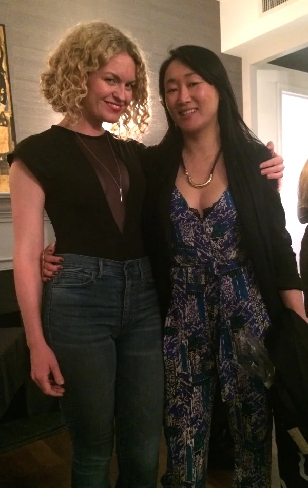 We love the Night Cap because it is perfect to wear not only at the beach, but for a night out on the town. &nbsp;Here is Schone Bridal designer Rebecca Schoneveld rockin' hers on her way to the afterparty.