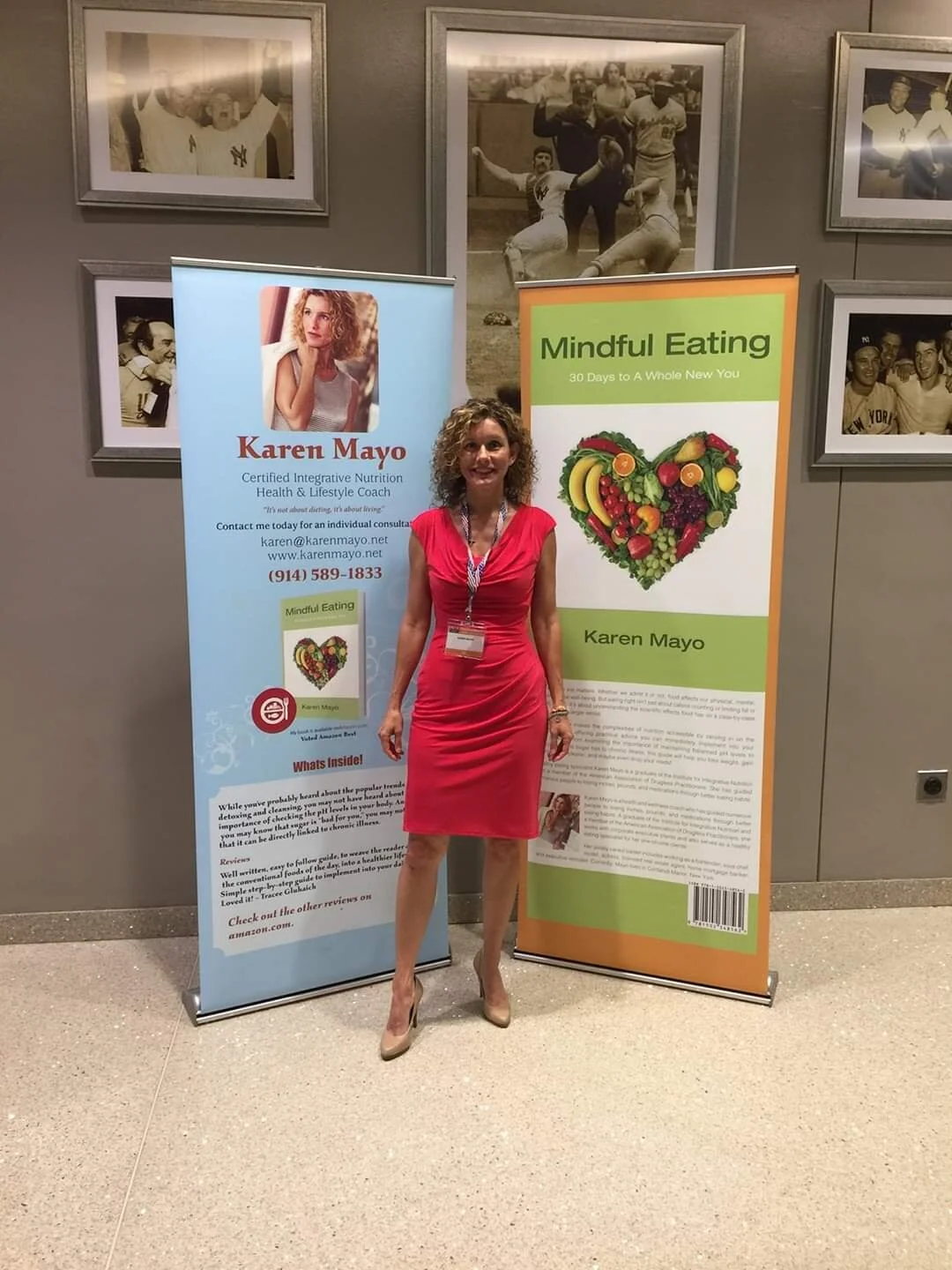 Karen Mayo at her book signing at Yankee Stadium