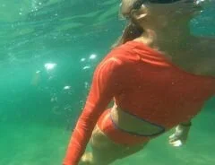 Surfer Amy Linnen gets some underwater shots in her Waves piece.