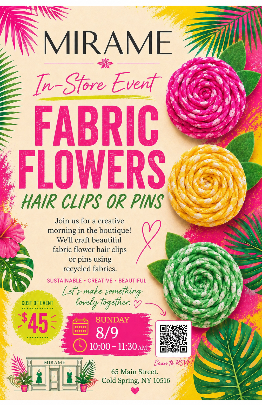 Fabric Flower Workshop