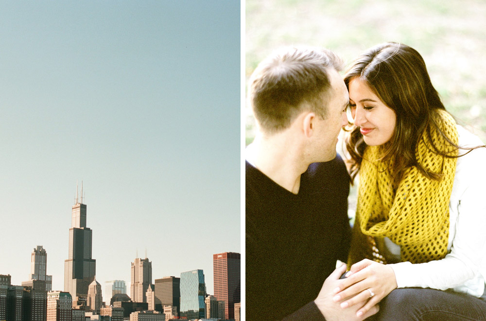 engagement photo in chicago