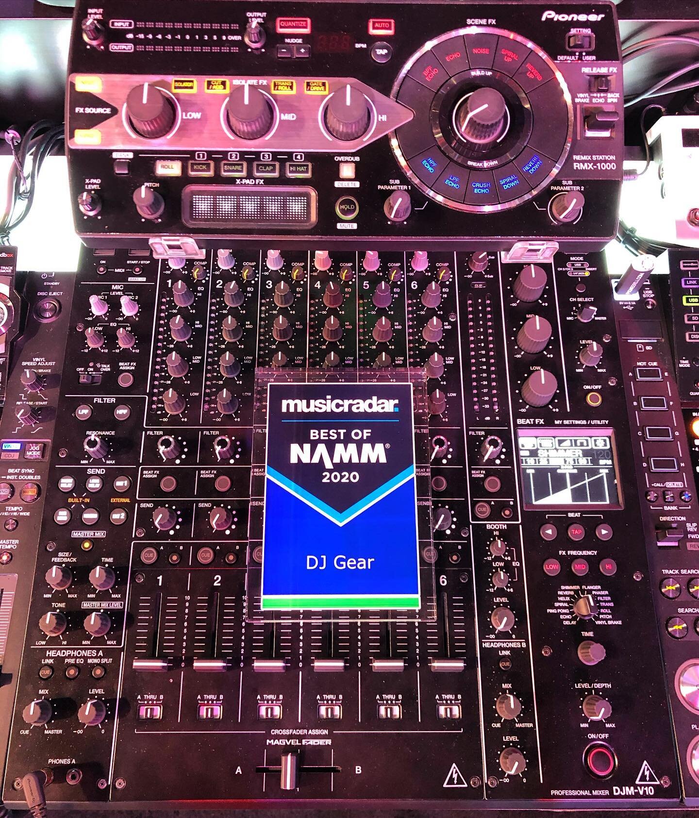 A lil&rsquo; something for the memesters 💪🏻 #musicradar #bestofnamm2020 #NAMM2020 #PIONEERDJ #DJMV10