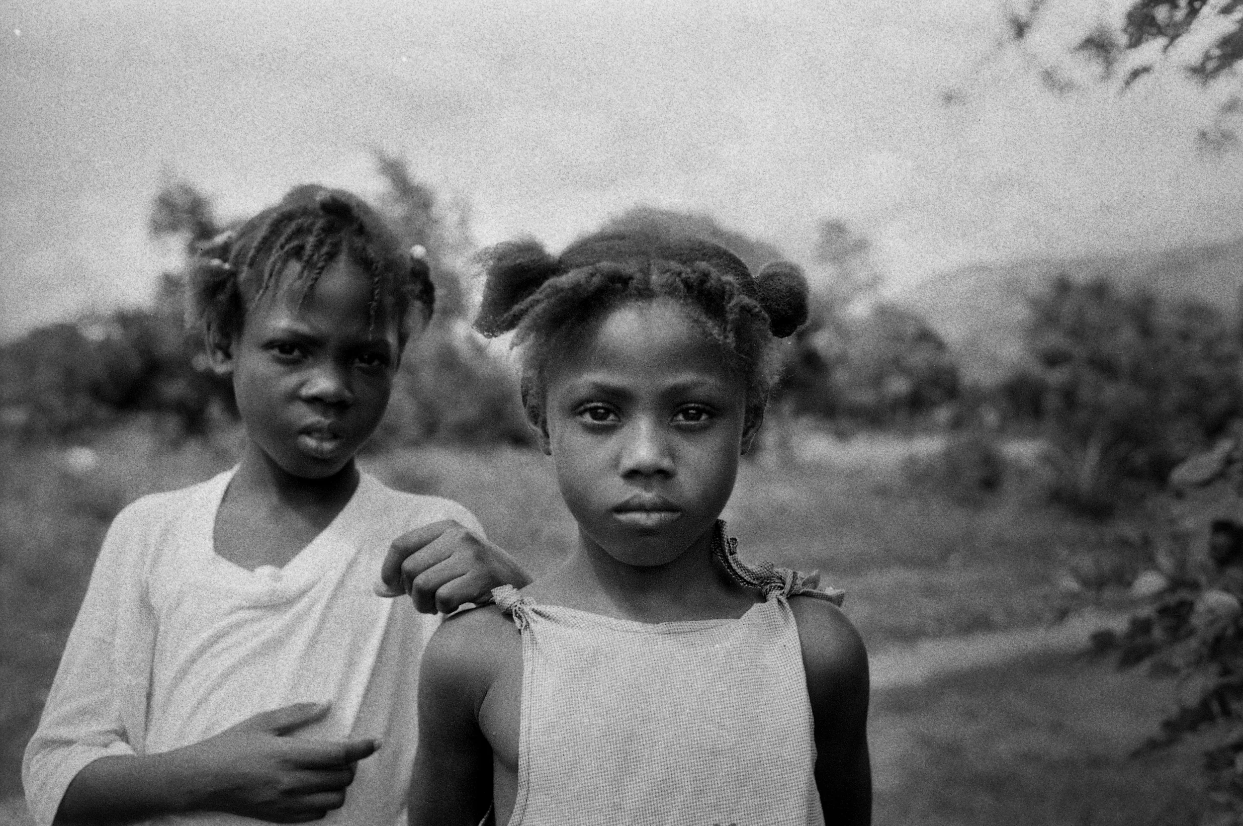 Sisters. Cange, Haiti. 2009 35 mm B&W film
