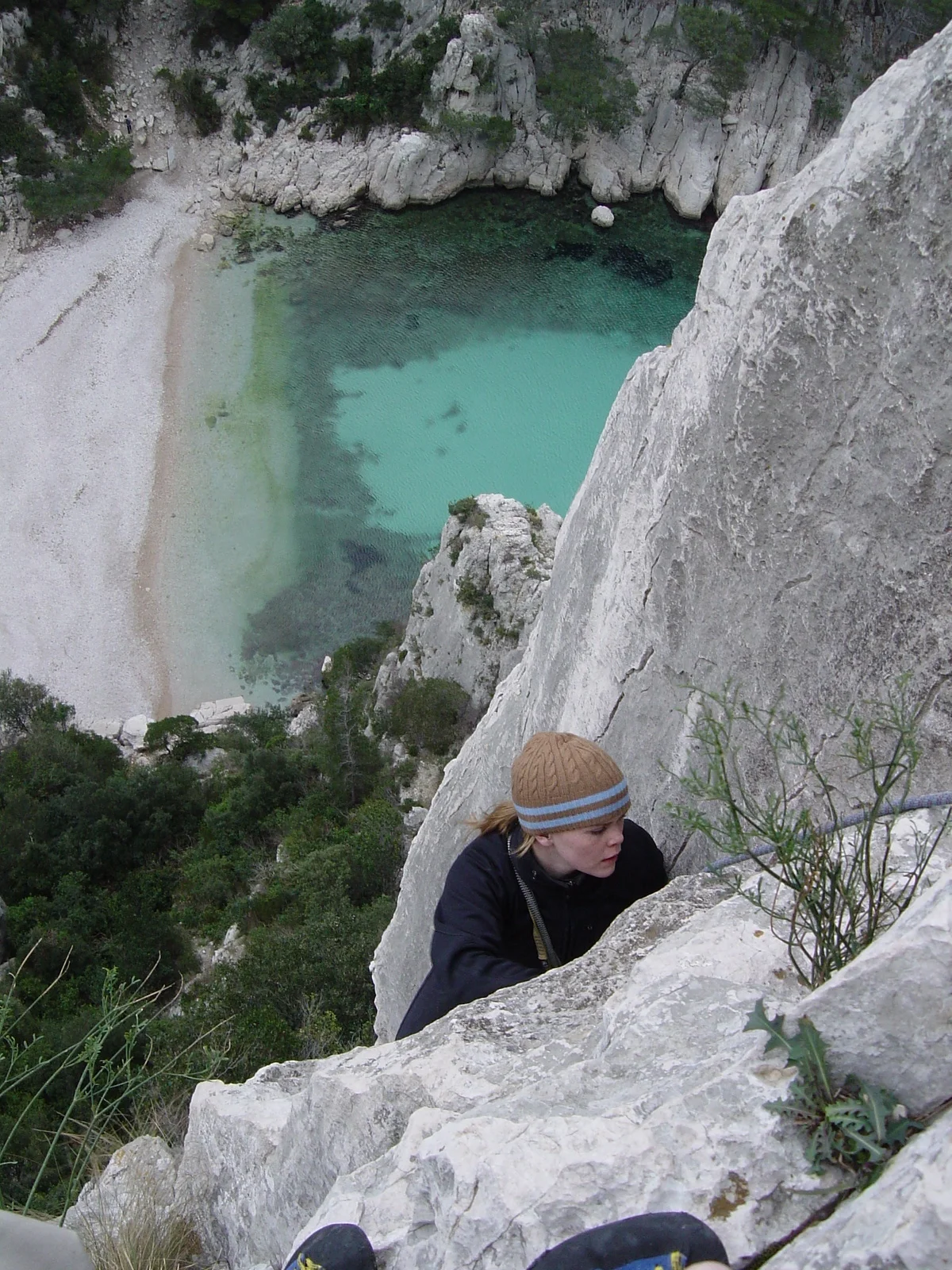 On my first multi-pitch climb back in 2004. Les Calanques, France. Photo: Chad VanderHam