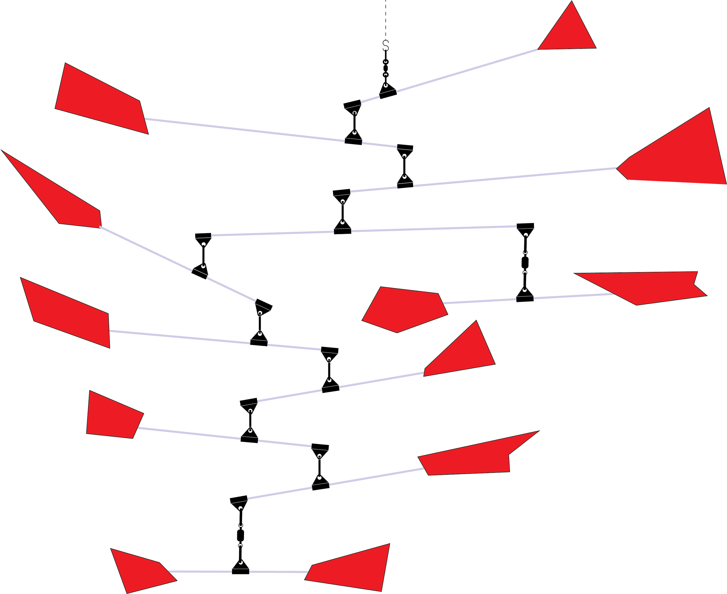 Hanging Art Mobile Geometric 