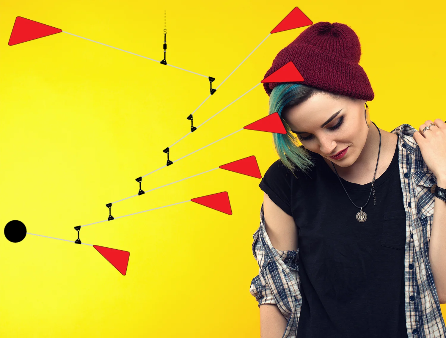 DIY Hanging Art Mobile Kit - Triangles