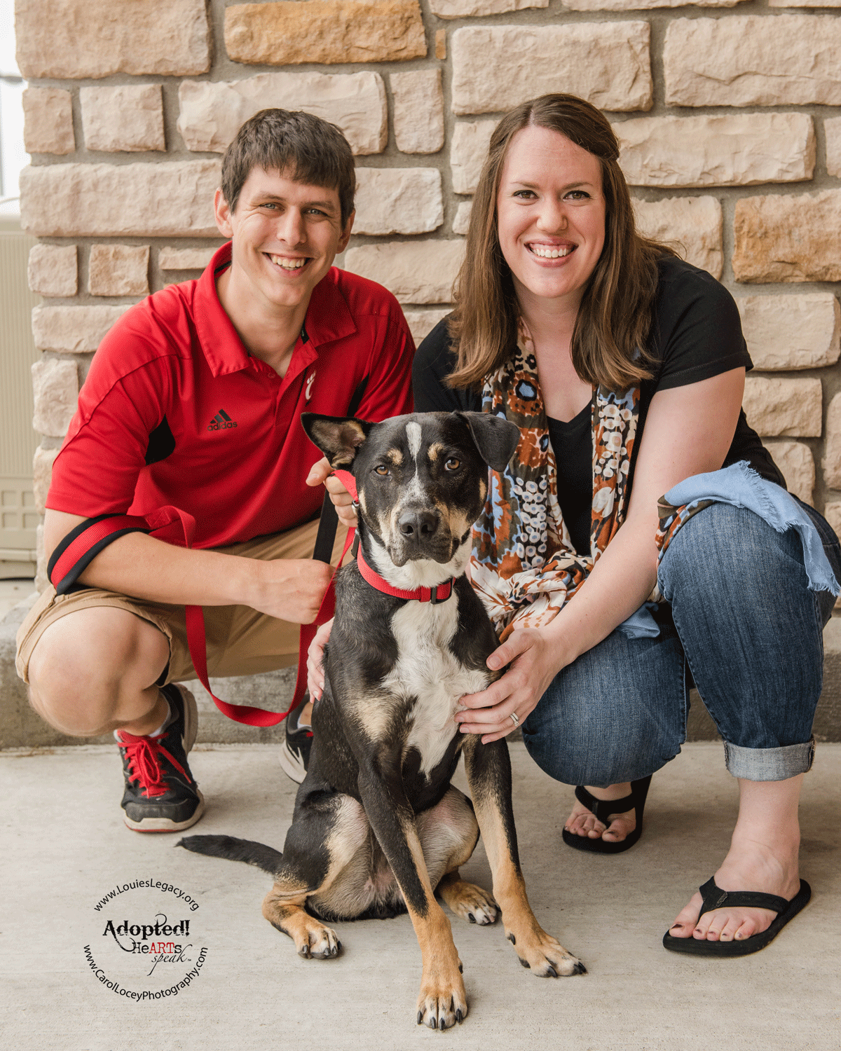 Tippy with his new parents!