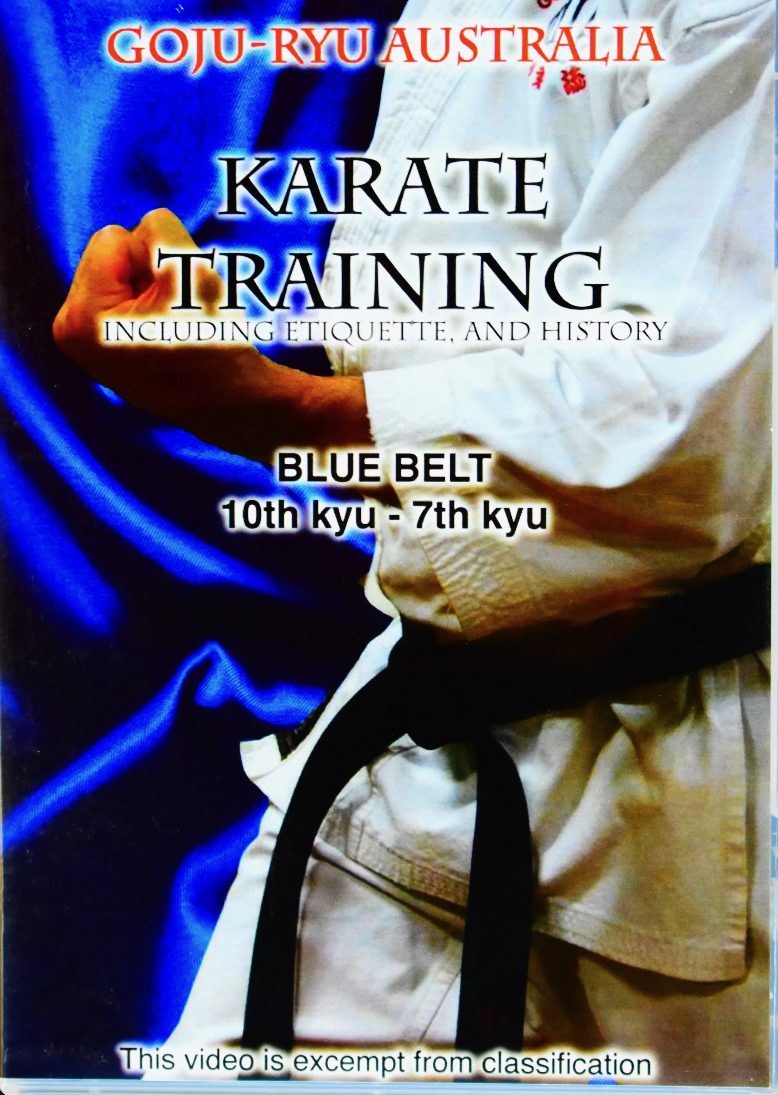 BLUE BELT TRAINING DVD $39.95