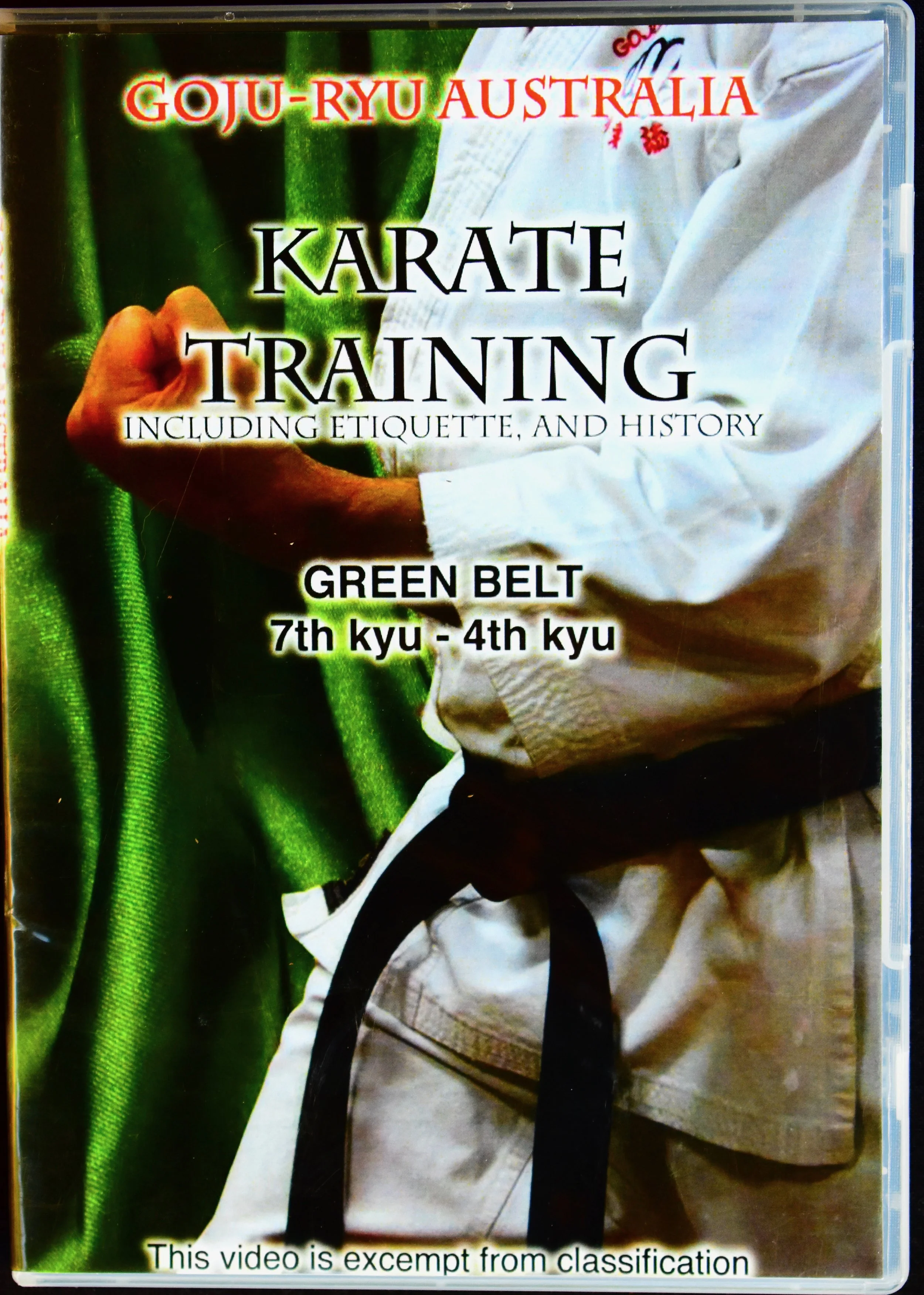 GREEN BELT TRAINING DVD $39.95