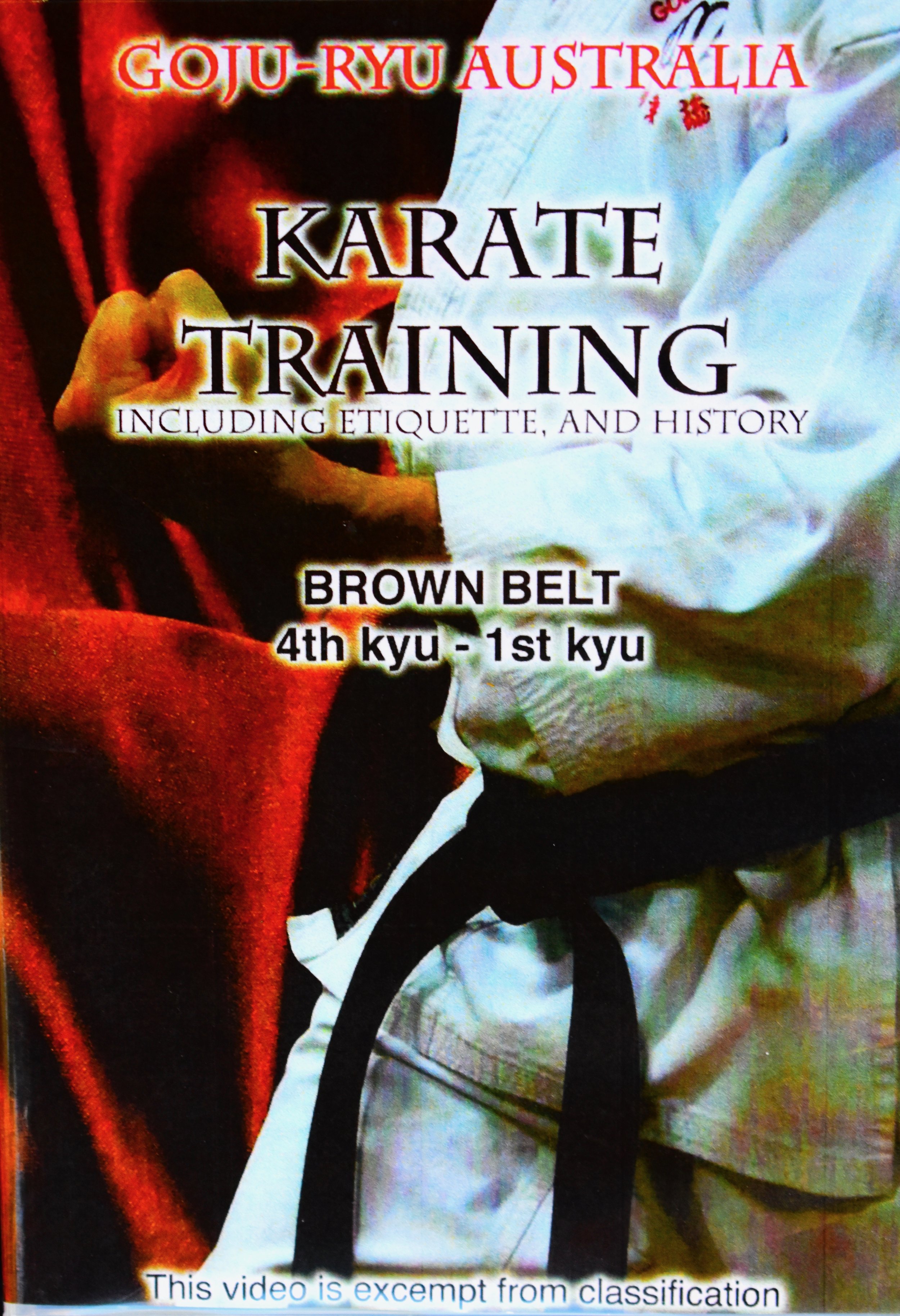 BROWN BELT TRAINING DVD $39.95