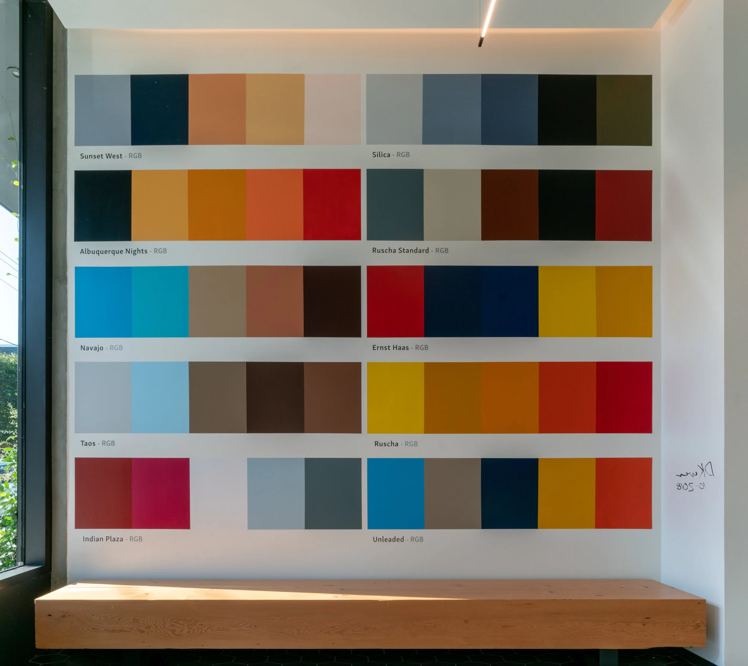 Office building lobby mural by Daniel Kaven, titled Architecture of Normal — William Kaven Architecture