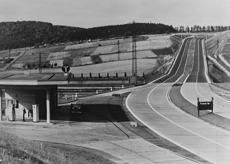 &quot;After seeing the autobahns of modern Germany and knowing the asset those highways were to the Germans, I decided, as president, to put an emphasis on this kind of road building, The old convoy [along the Lincoln Highway] had started me thinking