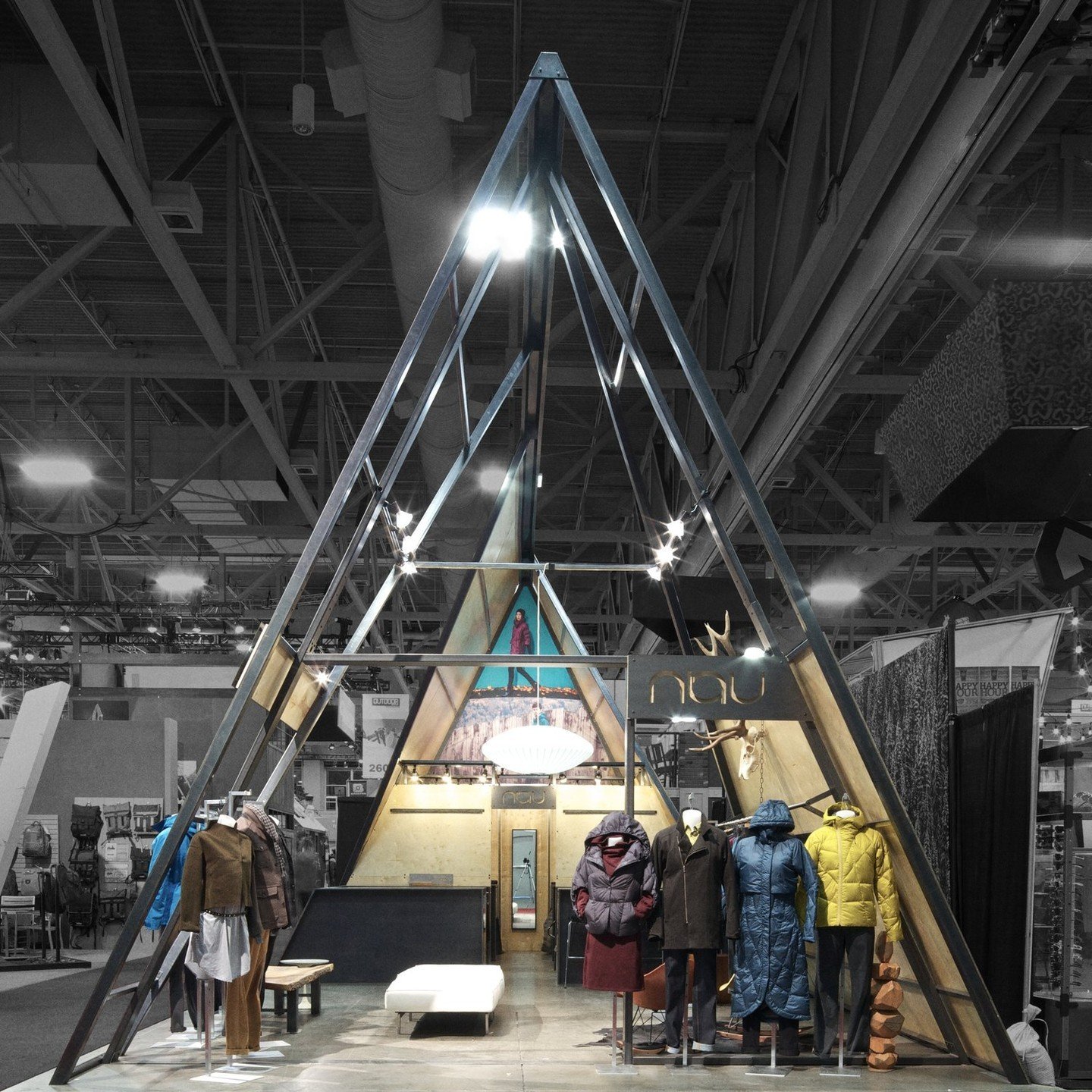 Throwback to this pop-up retail environment we designed for Portland-based sustainable clothing company @nauclothing for the 2014 Outdoor Retailer Winter Market in Salt Lake City. To echo the earth-friendly, practical bent of Nau&rsquo;s product line
