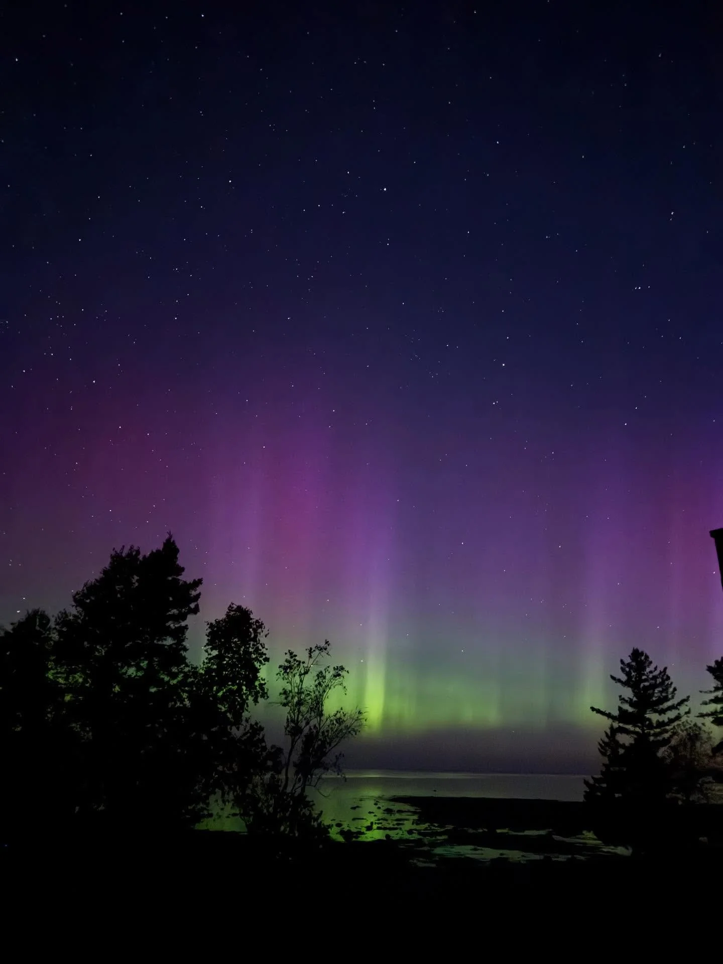 The Northern Lights, as viewed from our Camp MINOH residence, perched on the shore of Lake Michigan. Thanks to our client for sharing these breathtaking photos! 🌌💫

#northernlights #lakemichigan #williamkavenarchitecture #stargazing #michiganarchit