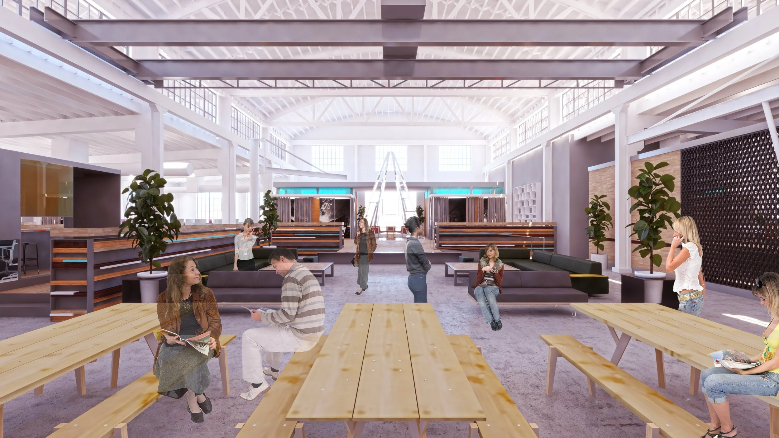 Instrument office interior with seating area, Portland, Oregon, William Kaven Architecture