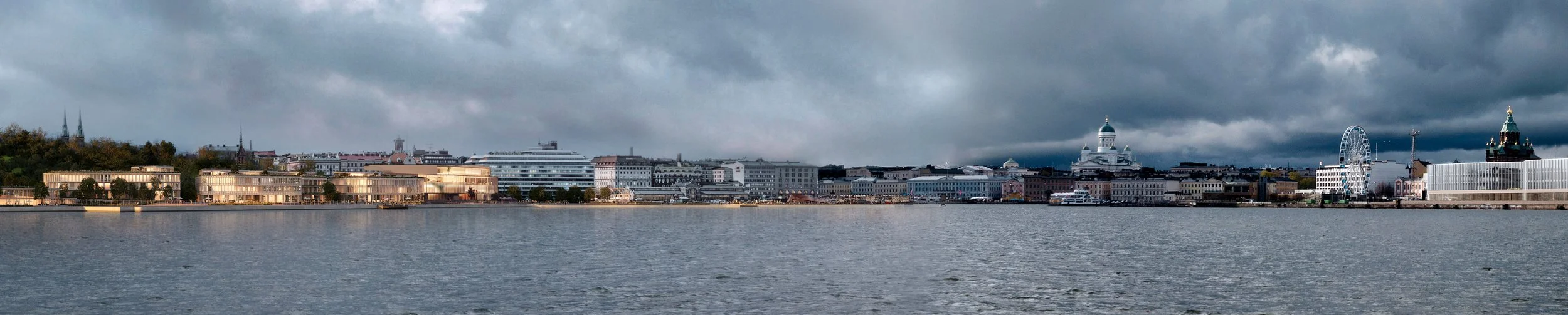 View from sea of Helsinki Museum, designed by William Kaven Architecture