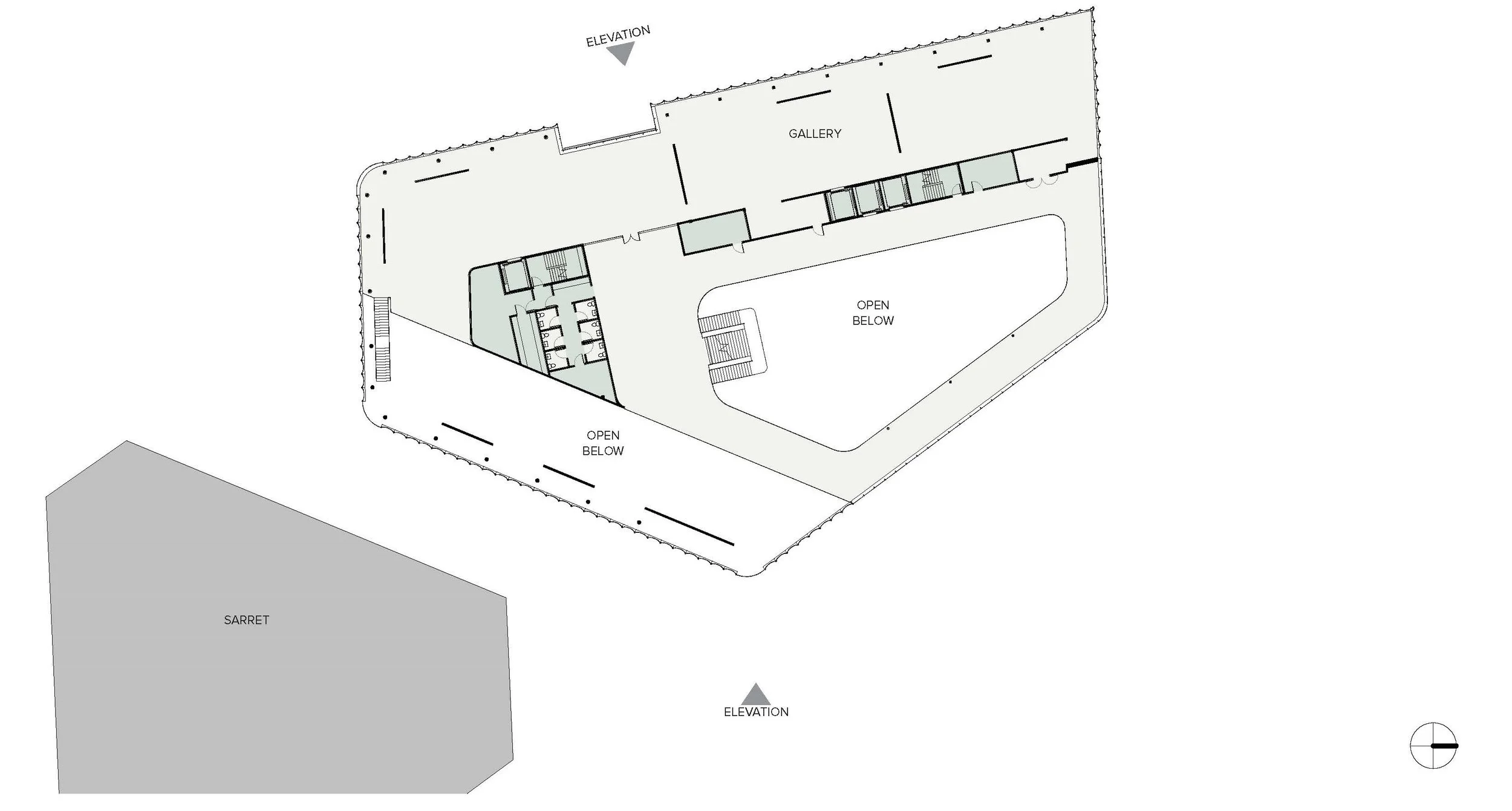Level 3 floor plan of Helsinki Museum, designed by William Kaven Architecture