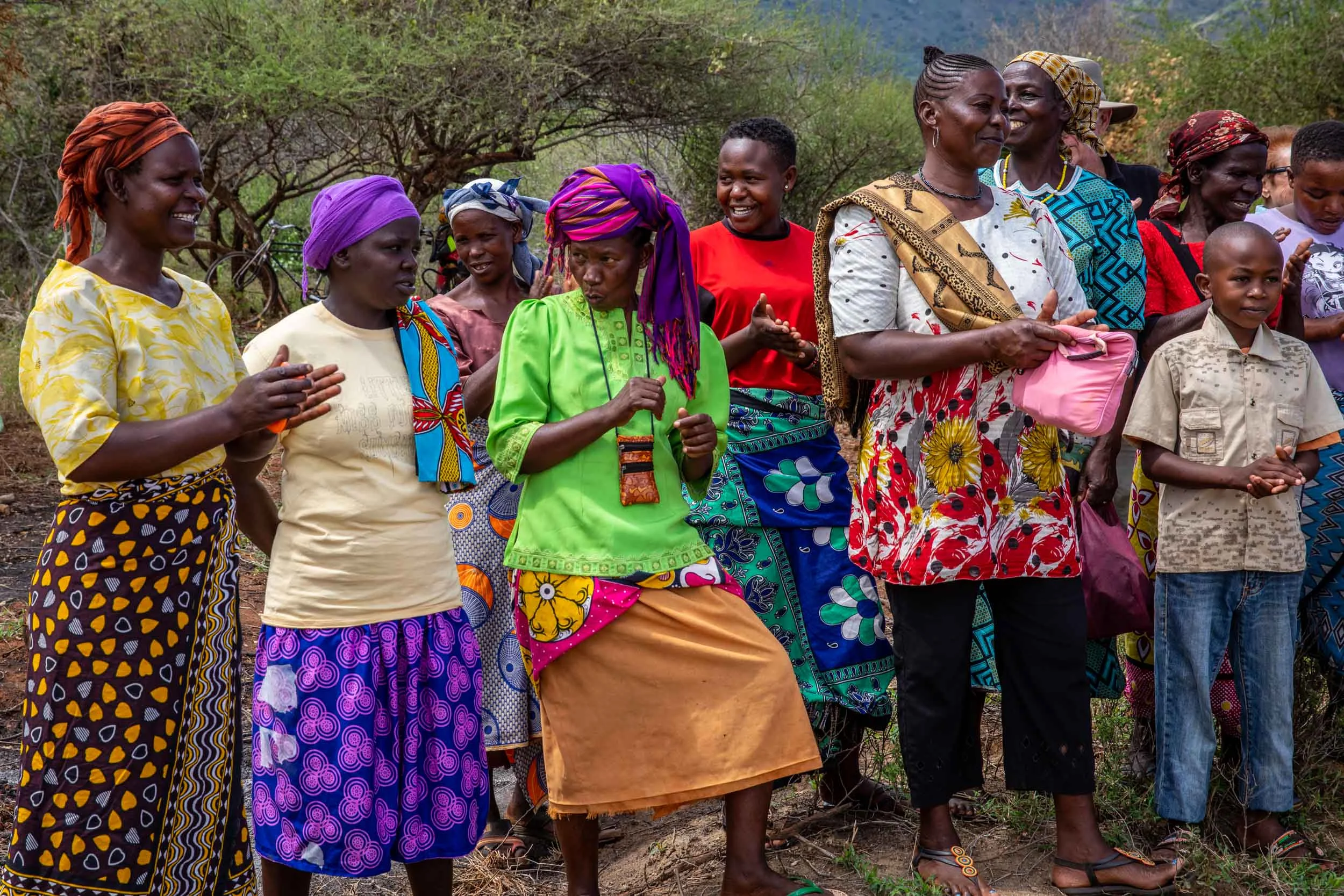 village women celebrating