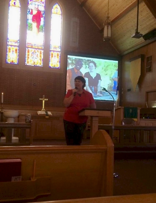 Karen Roller speaking at a church about our children. Email her and get information for your presentation!