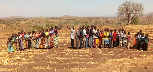 The children of Timothy's and Patricia's Home showing you the new gateway that will be built at the entrance to Grace Alliance University. I love how they are all facing out! One day, they will go out with the gospel, education, and transformation for Africa!