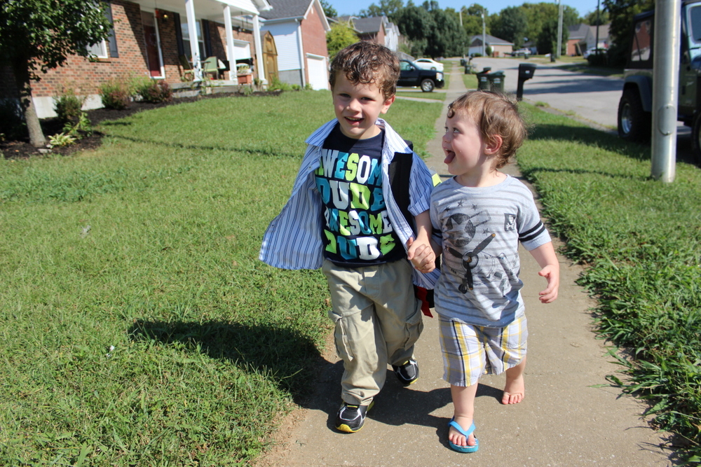 Simon and James sticking together like brothers!