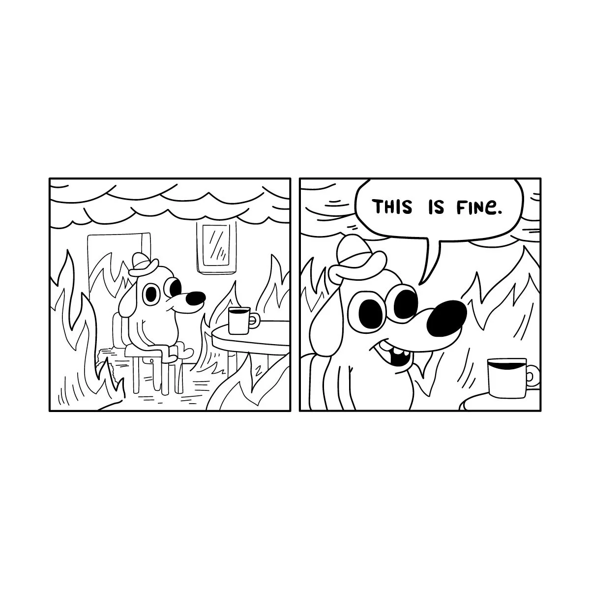 Coloring Book Everything is Fine — Made By Meryl