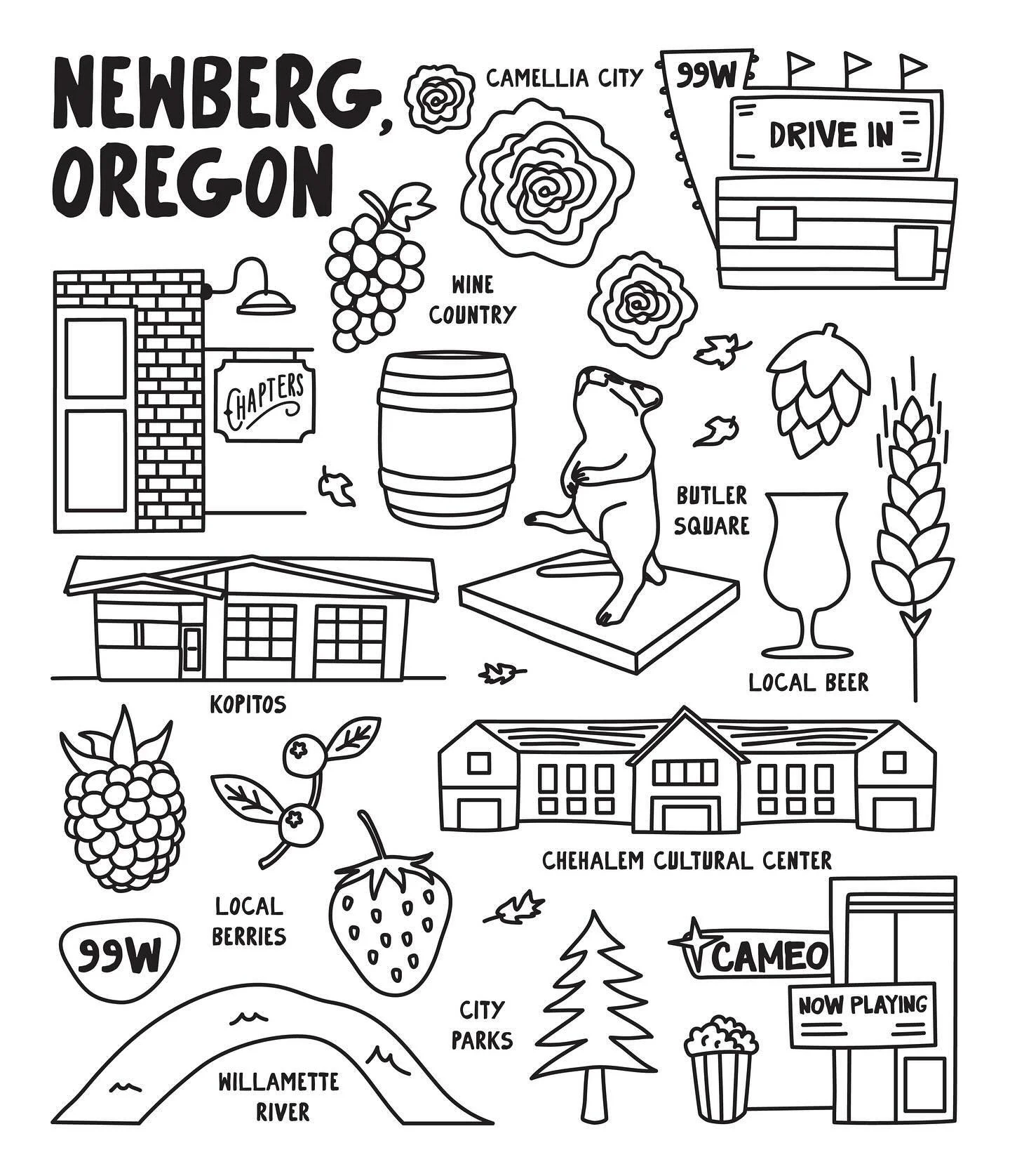Newberg collage, part I #newberg #newbergoregon #madebymeryl