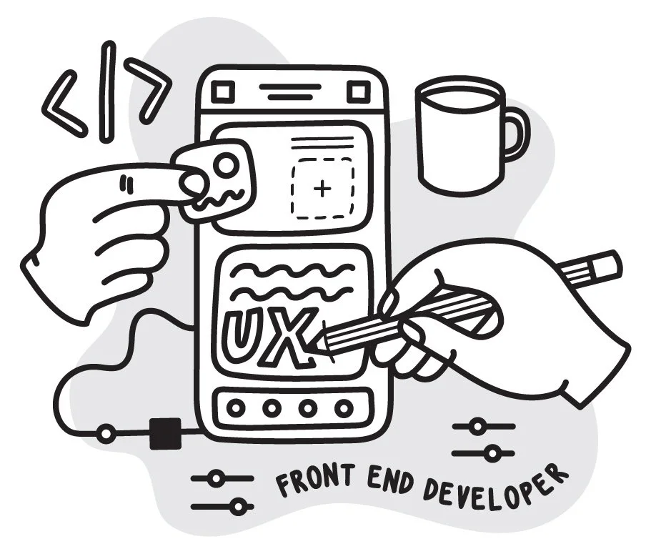 front end developer doodle