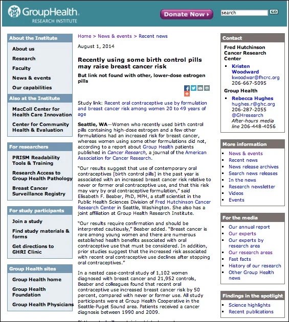 Article Page Before